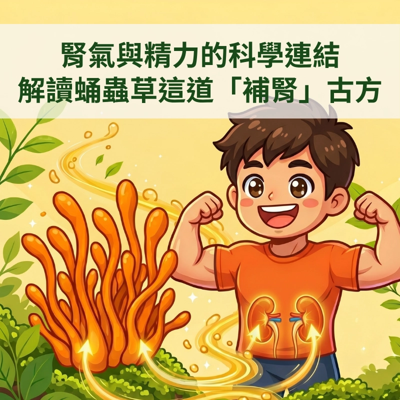 腎氣與精力的科學連結：現代醫學如何解讀蛹蟲草這道「補腎」古方？